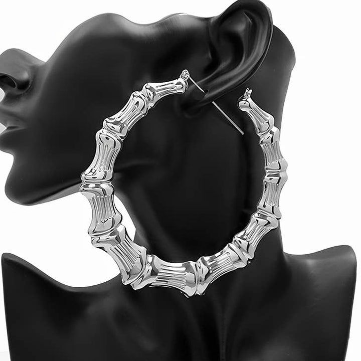 She's A Gem 100mm Huge Bamboo Earrings