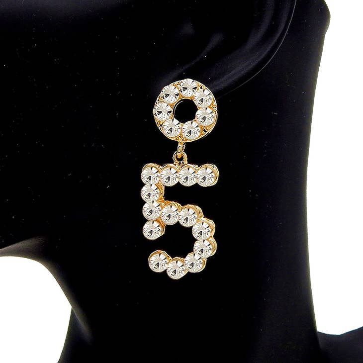 She's A Gem No. 5 Dangling Pearls On Circle Pearl Stud Earrings