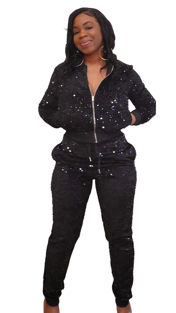 All Over Me Sequin Velvet Set (BACK IN STOCK)