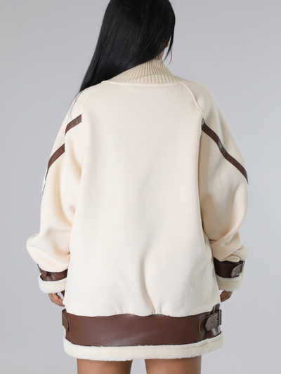 Zakia Sweater Dress-Cream