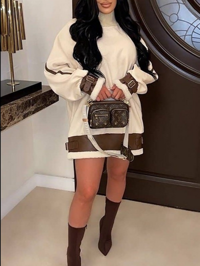 Zakia Sweater Dress-Cream