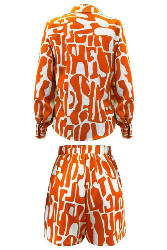 GIRLS TRIP SUMMER TWO PIECE SET-ORANGE