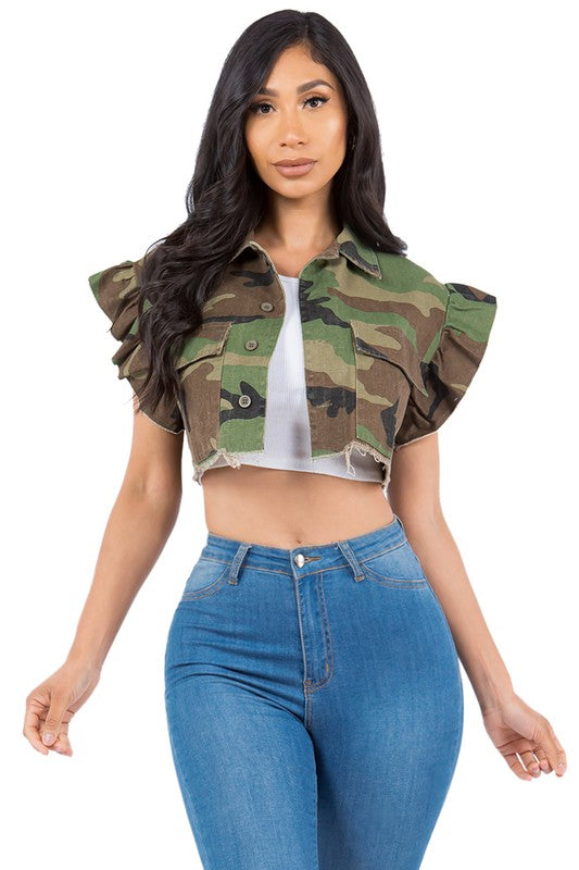 SUMMER CUTE CAMO TOP VEST