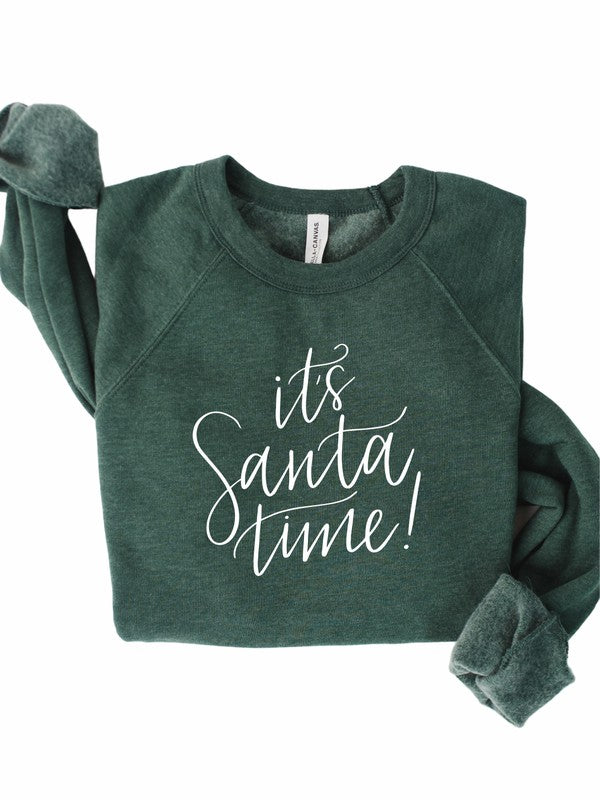 It's Santa Time Holiday Graphic Premium Crew Plus