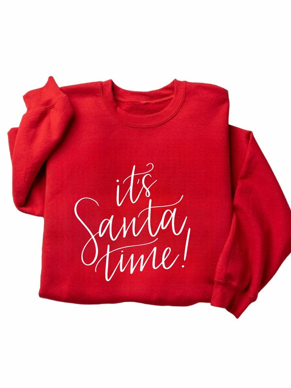 It's Santa Time Holiday Graphic Premium Crew Plus