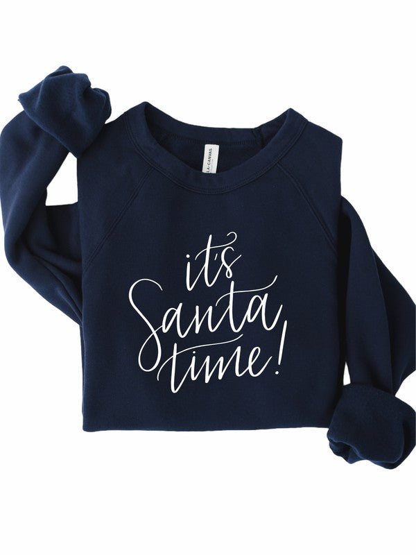 It's Santa Time Holiday Graphic Premium Crew Plus