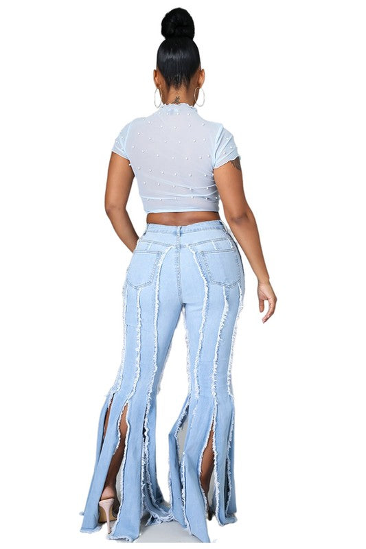 TURNT UP DENIM JEANS