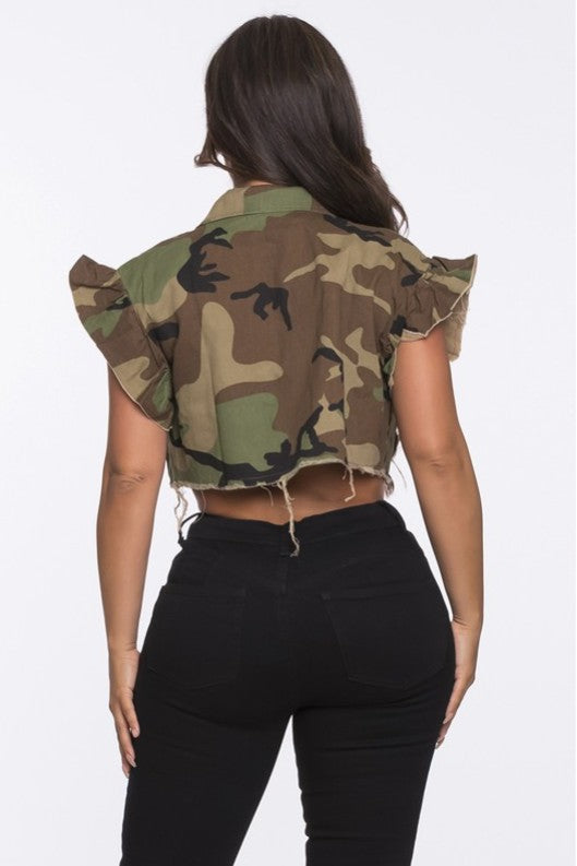 SUMMER CUTE CAMO TOP VEST