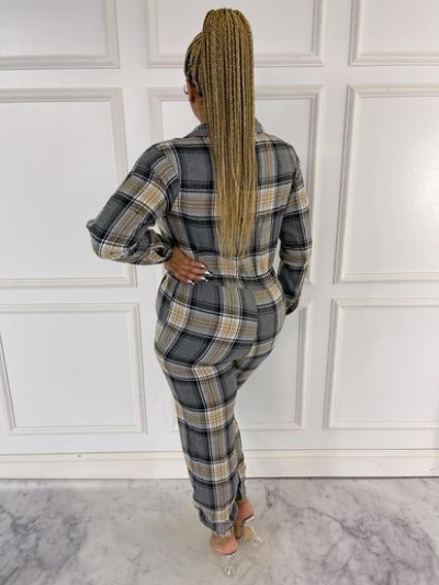 All That Plaid Jumpsuit