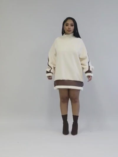 Zakia Sweater Dress-Cream